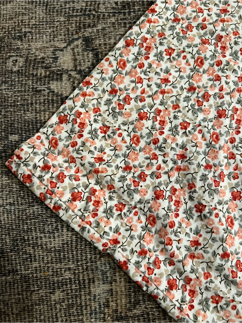 Laura Ashley 100% Cotton Full Bed Sheet Set 4 Piece Red Pink Floral Cottagecore